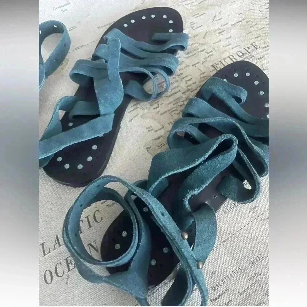 Free People Suede Wrap Gladiator 36 | 5.5/6